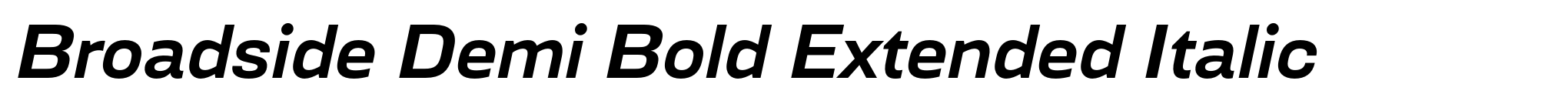 Broadside Demi Bold Extended Italic image